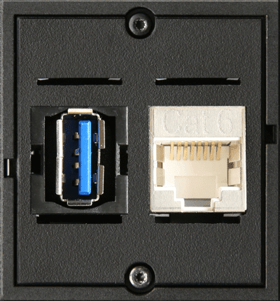 Custommodul Anschluss cat6 und USB