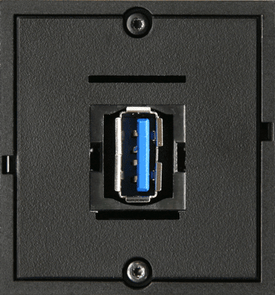 Custom module USB port centered