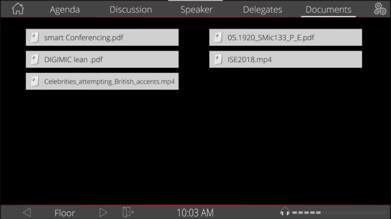 Screenshot Delegate-App: Dokumentenübersicht
